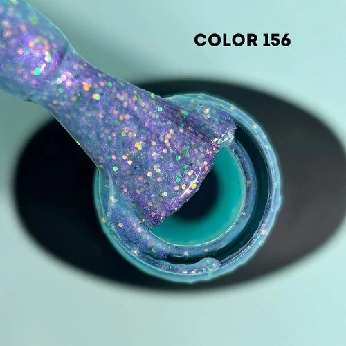 Гель-лак VALERI Color №156 пастельно-фиолетовый с микроблестками 6 мл (VA156) - Фото №2