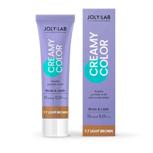 Краска JOLYLAB для бровей и ресниц светло-коричневая Creamy Color 15 мл - Фото №2