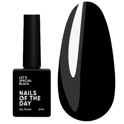 Гель-лак NAILS OF THE DAY Let's special Black черный 10 мл (u0000016920) - Фото №1