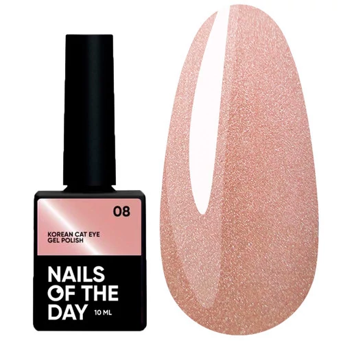 Гель-лак NAILS OF THE DAY Korean Cat Eye №08 полупрозрачный песочно-бежевый 10 мл (НФ-00019742)