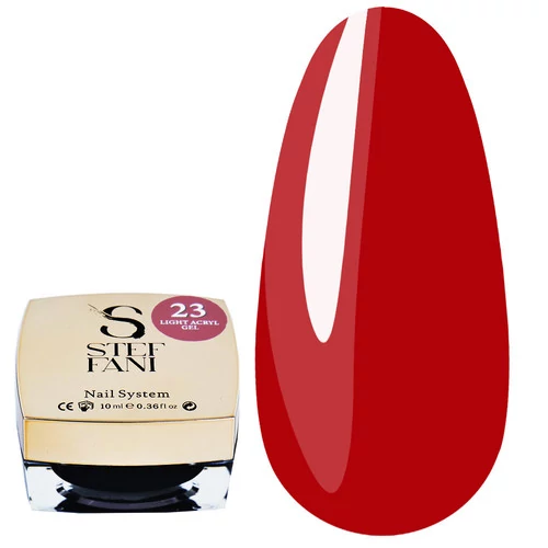 Акригель Steffani Light Acryl Gel №23 красный 10 мл (SIAG10-23) - Фото №1