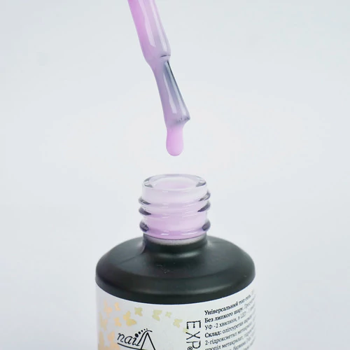 SALE Топ для ногтей NAILAPEX Pink Shake №3 без липкого слоя светло-лиловый 15 г (TOPPi03) - Фото №2