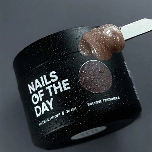 Полигель NAILS OF THE DAY Shimmer №06 бежевый с шиммером 30 мл (u0000018118) - Фото №3
