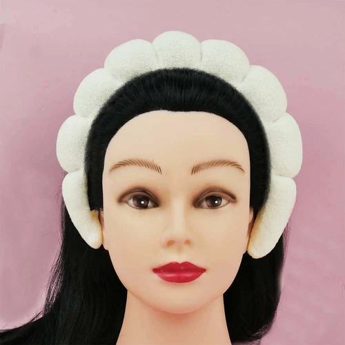 Набор для умывания обруч и напульсники молочный (ВВ-3003) - Фото №4
