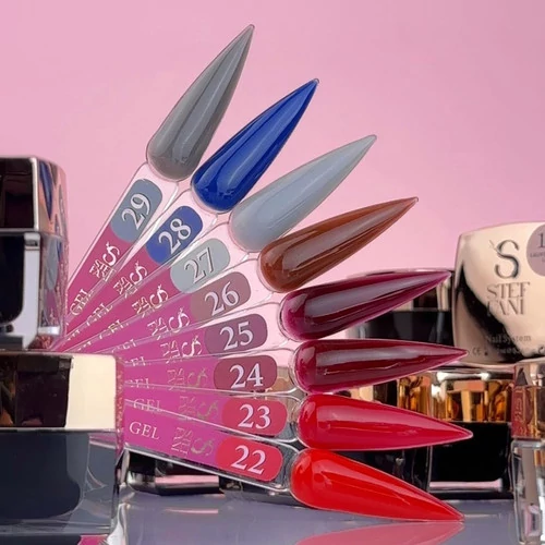 Акригель Steffani Light Acryl Gel №22 ярко-красный 10 мл (SIAG10-22) - Фото №2