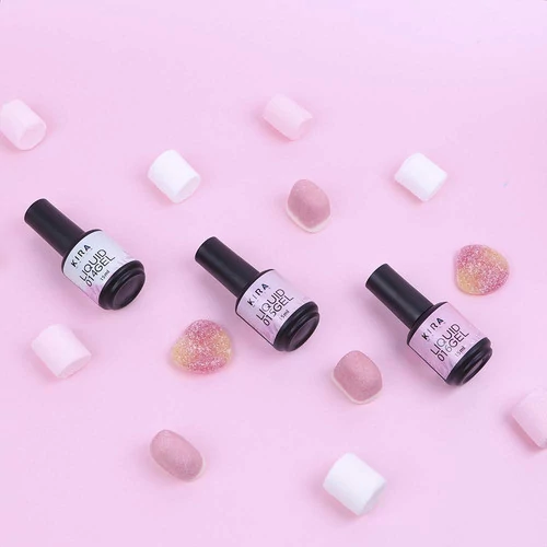 Гель KIRA Liquid Gel №015 светло-розовый с блестками 15 мл (867015) - Фото №4