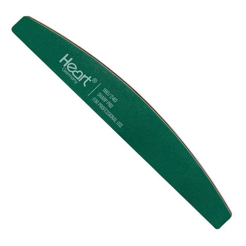 Пилка  HEART для ногтей Half Sharp pro 180/240 Зеленое полотно