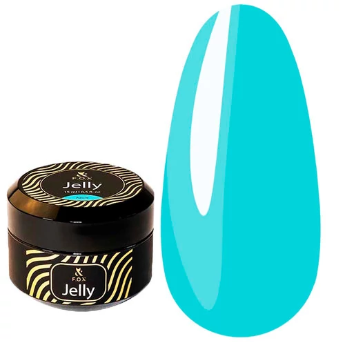 Гель-желе F.O.X Jelly Cover Azure бирюзовый 15 мл (Js-A) - Фото №1