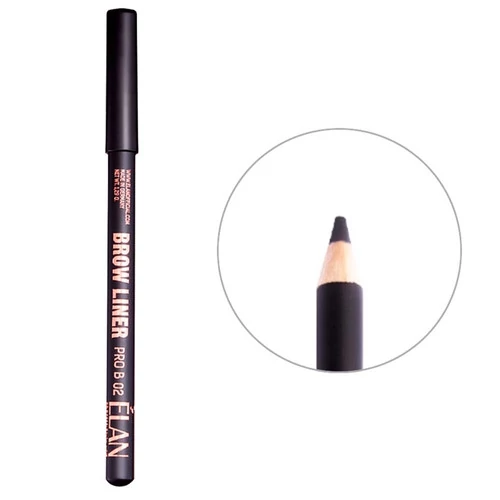 Карандаш ELAN professional line пудровый для бровей Brow Liner Pro 02 dark brown - Фото №1