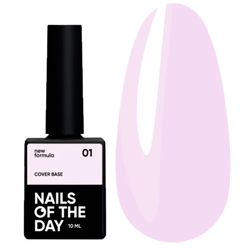 База для нігтів NAILS OF THE DAY Cover NEW Formula №01 ніжно-рожевий 10 мл (НФ-00019240) - Фото №1