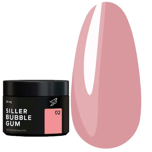 Гель для наращивания Siller BUBBLE GUM №02 пастельно-бежевый 15 мл (банка) (НФ-00020222) - Фото №1