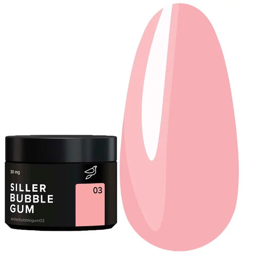 Гель для наращивания Siller BUBBLE GUM №03 светло-бежевый 15 мл (банка) (НФ-00020223) - Фото №1