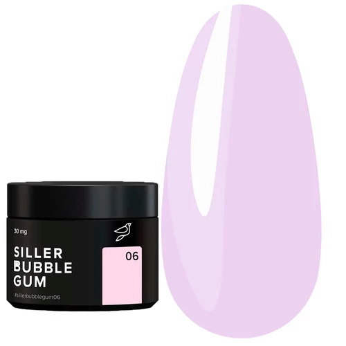 Гель для наращивания Siller BUBBLE GUM №06 лиловый 15 мл (банка) (НФ-00020226) - Фото №1