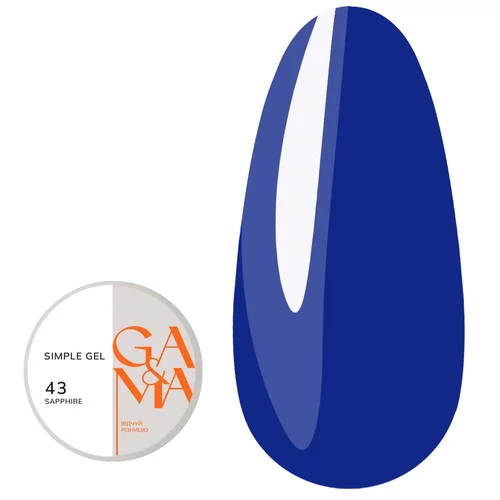 Гель для наращивания GA&MA Simple gel №043 Sapphire 15 мл (7702624) - Фото №1