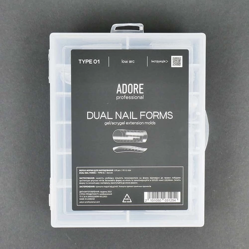 Многоразовые верхние формы для наращивания Adore Type 1 120 шт  (2101050031254) - Фото №4