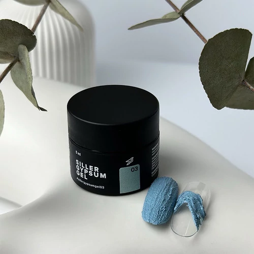 Гель для 3D дизайна гипс Siller Gypsum gel №03 без липкого слоя синий 5 мл (НФ-00019511) - Фото №3