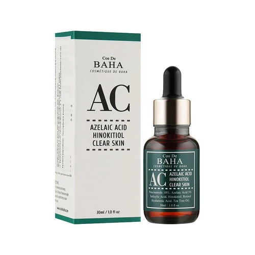 Сыворотка Cos De BAHA для борьбы с акне AC Azelaic Acid Hinokitiol Clear Skin Serum 30 мл - Фото №2