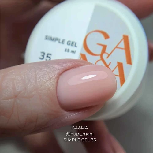 Гель для наращивания GA&MA Simple gel №035 нежно лиловый 30 мл (7702358) - Фото №5