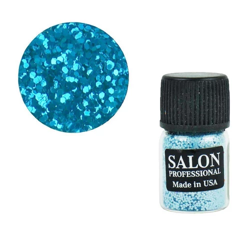 Пайетки в бутылочке Salon соты, васильковый