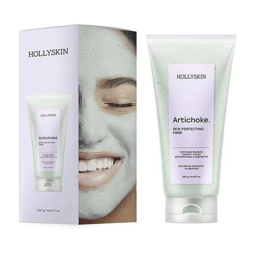 Охлаждающая маска лифтинг для борьбы с отеками HOLLYSKIN Artichoke. Skin Perfecting Mask 250 мл (0298h) - Фото №2