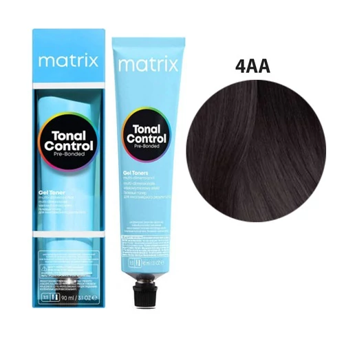 Тонер для волос MATRIX Tonal Control Pre-Bonded 4AA кислотный, без аммиака, шатен глубокий пепельный 90 мл (3474637138356)