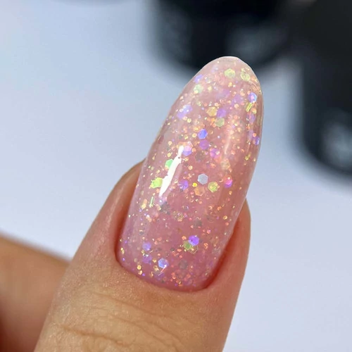 Гель SILLER Tinsel Gel №04 розовый с голографическими блестками 15 мл (банка) (НФ-00020934) - Фото №2