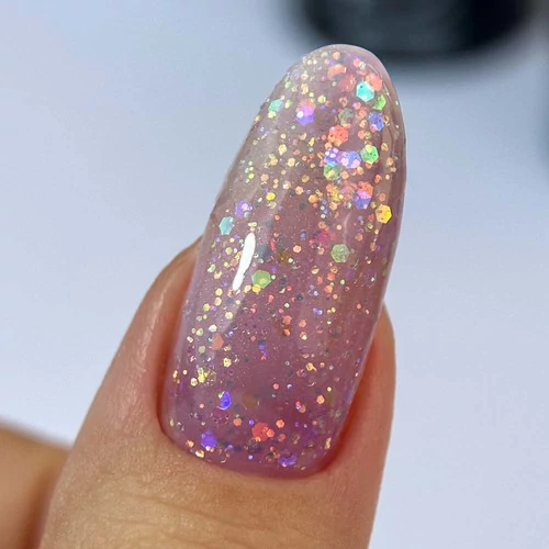 Гель SILLER Tinsel Gel №05 фіолетовий з голографічними блискітками 15 мл (банка) (НФ-00020935) - Фото №2