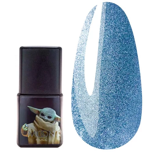 Гель-лак MOON FULL Baby Yoda №03 голубой с шиммером 8 мл (5905123024061) - Фото №1