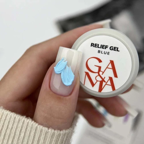 Набор GA&MA Relief Gel Pastel Collection ( (5 шт по 5 г: yellow, green, blue, lilac, gray) (7703012) - Фото №3
