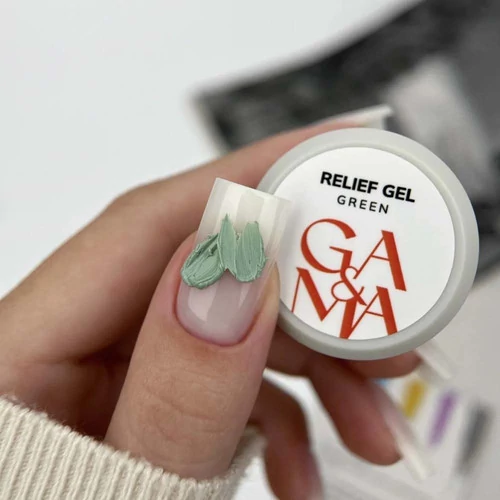 Набор GA&MA Relief Gel Pastel Collection ( (5 шт по 5 г: yellow, green, blue, lilac, gray) (7703012) - Фото №6