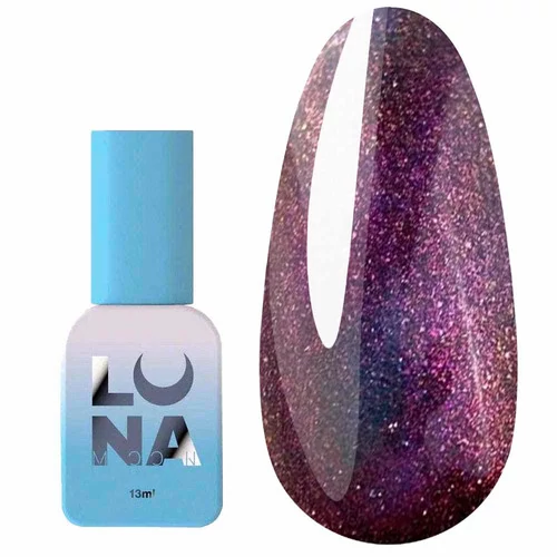 Гель-лак LUNA №249 Cat Eye кошачий глаз, светоотражающий темно-зеленый, темно-розовый 13 мл (047-3918-0925) - Фото №1