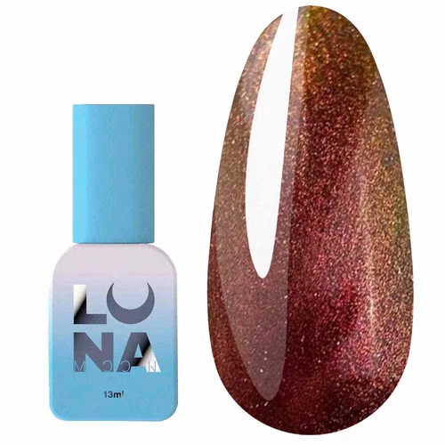Гель-лак LUNA №252 Cat Eye кошачий глаз, светоотражающий желтый, красный, оранжевый 13 мл (047-3921-0928) - Фото №1