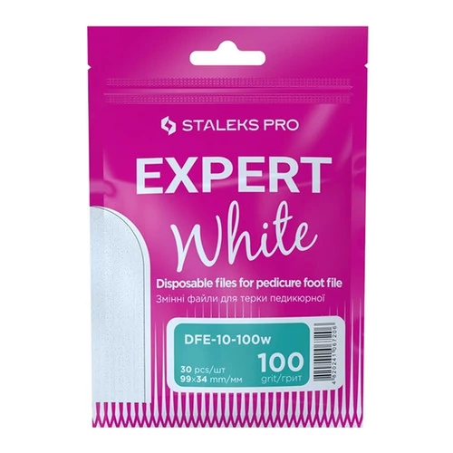 Сменные файлы для терки педикюрной EXPERT 10 100 грит 30 шт (DFE-10-100w)