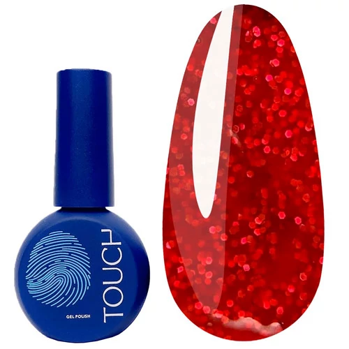 Гель-лак Touch PIXI №02 томатный на витражной основе с блестками 9 мл (2230000017410) - Фото №1