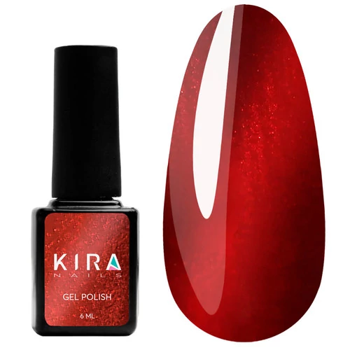 Гель-лак KIRA Nails Cat Eye №001 красно-коралловый 6 мл (439001) - Фото №1