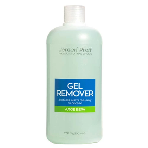 Jerden Proff Gel Remover Жидкость для снятия гель-лака алое вера  500 мл (4823085609458)