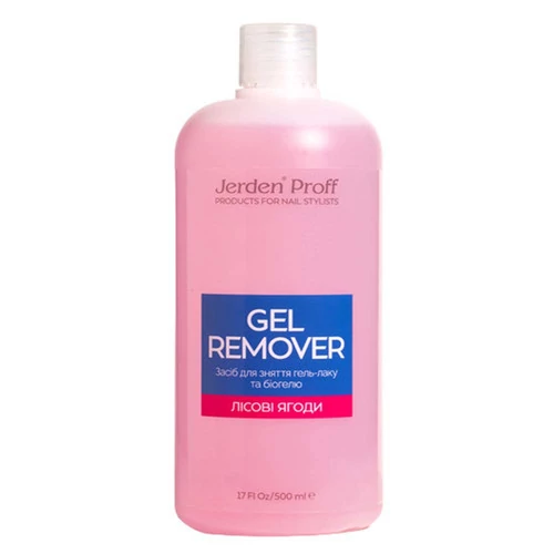 Jerden Proff Gel Remover - Рідина для зняття гель-лаку лісові ягоди, 500 мл (4823085609496)