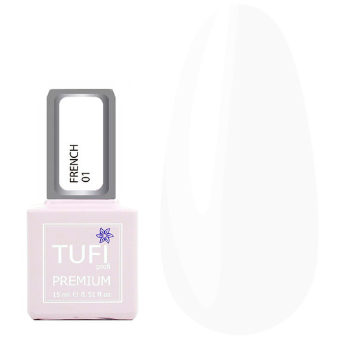 Гель-лак TUFI profi PREMIUM French 01 белый 15мл (0318197)