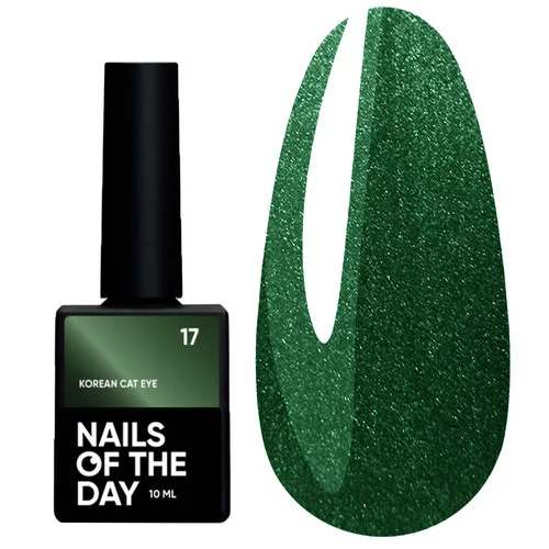 Гель-лак NAILS OF THE DAY Korean Cat Eye №17 зеленый 10 мл (НФ-00022096) - Фото №1