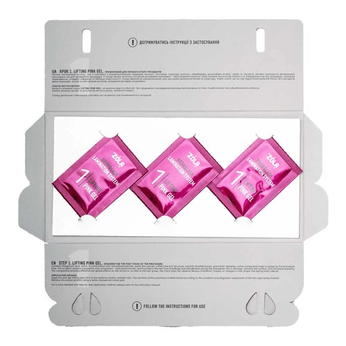 Набор ZOLA Color Lab для ламинирования ресниц и бровей в саше 01 Lifting Pink Gel 3 x 1ml (05675) - Фото №3