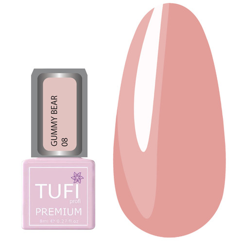 Гель-лак TUFI profi GUMMY BEAR 08 Персиковый сорбет 8 мл (0318259)