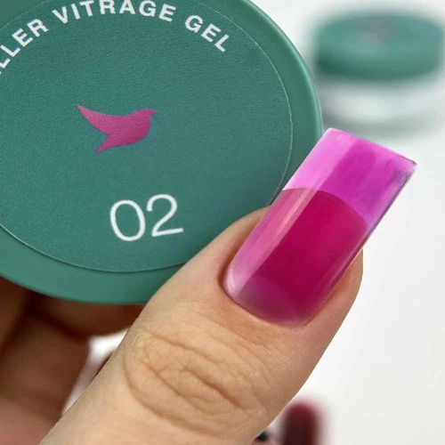 Гель для наращивания Siller Vitrage №02 розовый 15 мл (НФ-00015626) - Фото №3