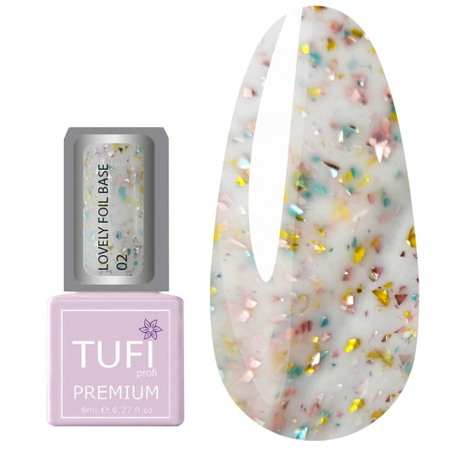 База TUFI profi LOVELY FOIL BASE 02 Конфетти 8 мл (0196358)