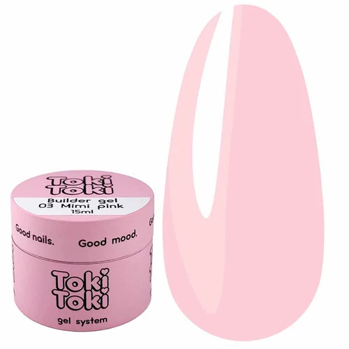 Гель для наращивания Toki-Toki Builder Gel №03 Mimi Pink 15 мл (2002BLG03) - Фото №1