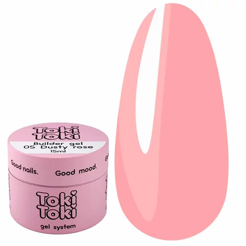 Гель для наращивания Toki-Toki Builder Gel №05 Dusty Rose 15 мл (2002BLG05) - Фото №1