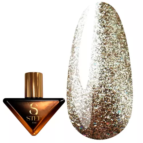 Гель-лак Steffani Color Gel polish №48 золотий з блискітками 9 мл (SGP09-48)