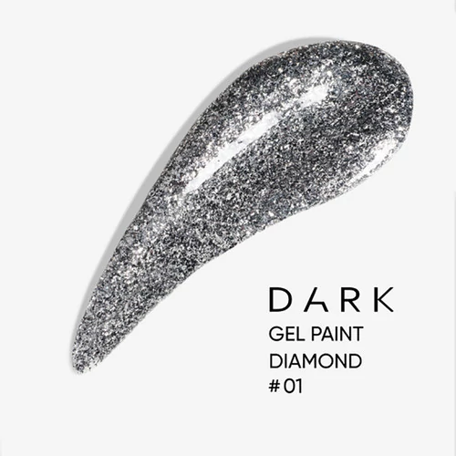 Гель Dark Diamond Gel 01 жидкая фольга серебро 5 г (DDG01) - Фото №4