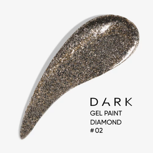 Гель Dark Diamond Gel 02 жидкая фольга белое золото 5 г (DDG02) - Фото №4