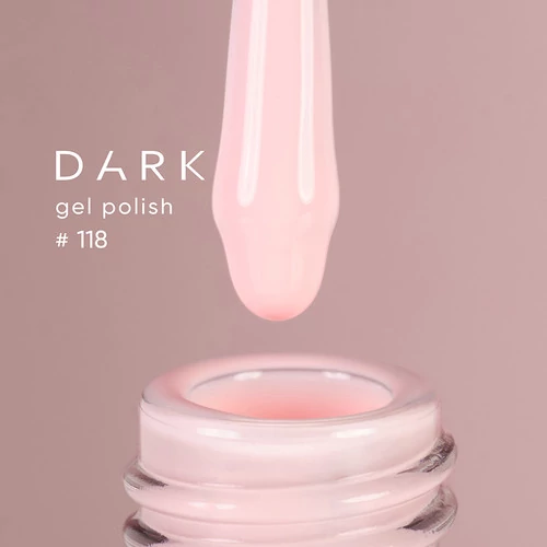 Гель-лак Dark №118 светло-розовый 10 мл (DGP11810) - Фото №2