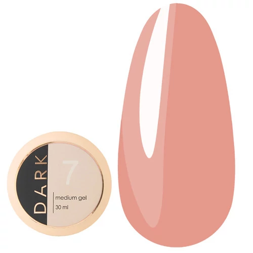 Гель для ногтей Dark Medium Gel №07 теплый розовый нюд 30 мл (без кисти) (DMG0730) - Фото №1